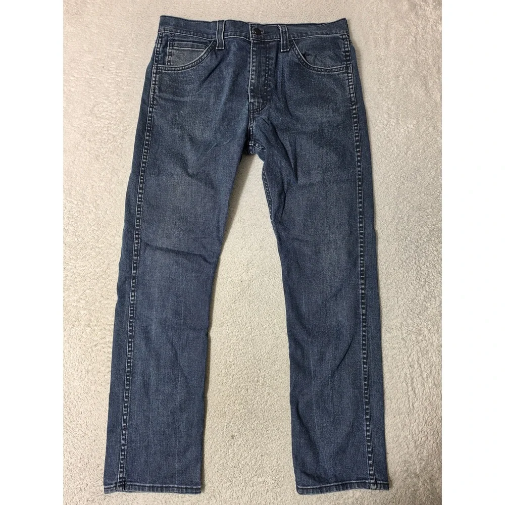 Levi's 513 Slim Straight Jeans Mens 32/30 Blue Stretch Denim Pants